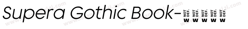 Supera Gothic Book字体转换